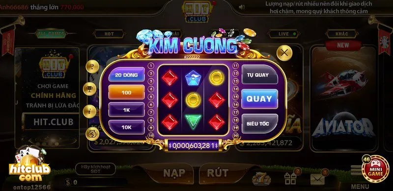 Chinh phục game kim cương hitclub đổi thưởng lớn