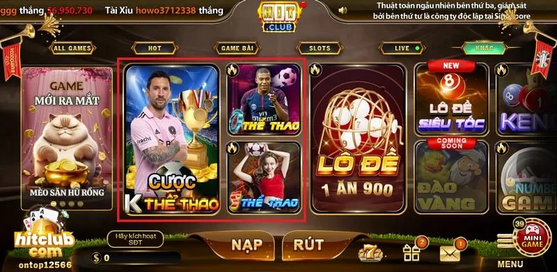 Trải nghiệm thể thao hitclub với đa dạng kèo cược