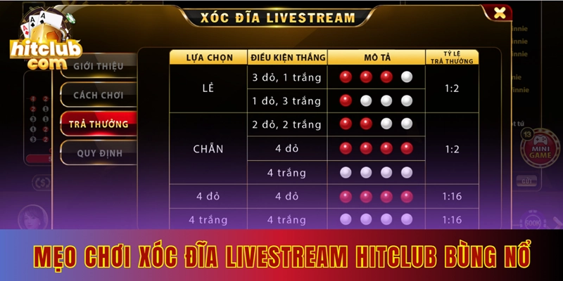 Tích lũy mẹo chơi xóc đĩa livestream để chiến thắng cực đậm