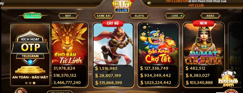 Truy cập trang web Hitclub chính thức của cổng game